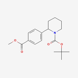 molecular formula C18H25NO4 B13964038 n-Boc-4-piperidin-2-yl-benzoic acid methyl ester 