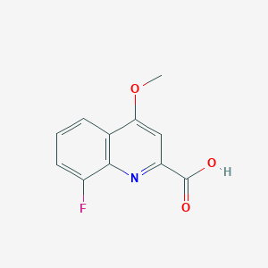 molecular formula C11H8FNO3 B1396405 8-氟-4-甲氧基喹啉-2-羧酸 CAS No. 1338683-24-1