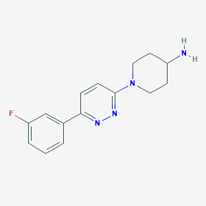 1-[6-(3-Fluorophenyl)pyridazin-3-yl]piperidin-4-amine