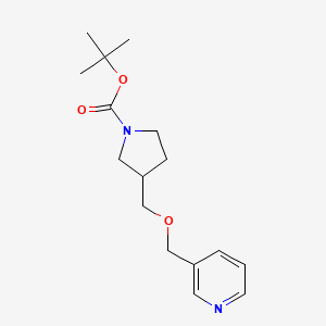 molecular formula C16H24N2O3 B13964096 tert-Butyl 3-((pyridin-3-ylmethoxy)methyl)pyrrolidine-1-carboxylate 