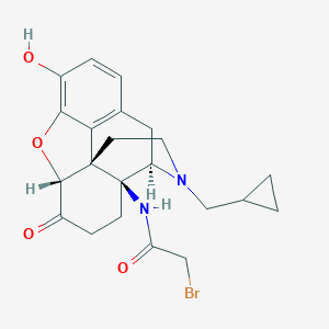 molecular formula C22H25BrN2O4 B139641 14-(Bromoacetamido)-7,8-dihydro-N-(cyclopropylmethy)normorphinone CAS No. 151061-15-3