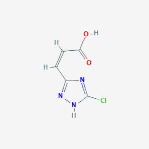 molecular formula C5H4ClN3O2 B1396410 (2Z)-3-(5-Chloro-1H-1,2,4-triazol-3-yl)acrylic acid CAS No. 1322627-52-0