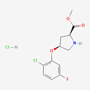 Methyl (2S,4S)-4-(2-chloro-5-fluorophenoxy)-2-pyrrolidinecarboxylate hydrochloride