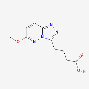 molecular formula C10H12N4O3 B1396412 4-(6-Methoxy-[1,2,4]triazolo[4,3-b]pyridazin-3-yl)butanoic acid CAS No. 1322605-17-3