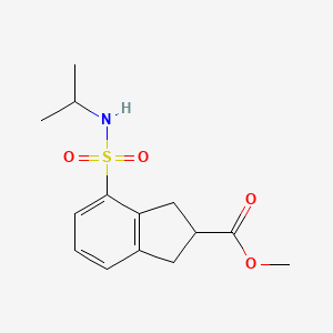 molecular formula C14H19NO4S B13964132 methyl 4-(N-isopropylsulfamoyl)-2,3-dihydro-1H-indene-2-carboxylate 