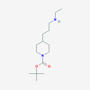 molecular formula C15H30N2O2 B13964135 tert-Butyl 4-(3-(ethylamino)propyl)piperidine-1-carboxylate 