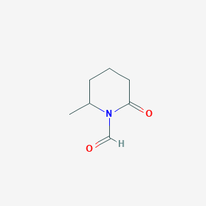 molecular formula C7H11NO2 B13964145 2-Methyl-6-oxopiperidine-1-carbaldehyde CAS No. 72374-50-6
