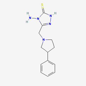 4-Amino-5-[(3-phenylpyrrolidin-1-yl)-methyl]-4H-1,2,4-triazole-3-thiol