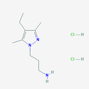 [3-(4-Ethyl-3,5-dimethyl-1H-pyrazol-1-yl)propyl]-amine dihydrochloride