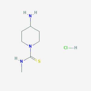 molecular formula C7H16ClN3S B1396422 4-amino-N-methylpiperidine-1-carbothioamide;hydrochloride CAS No. 1158780-42-7