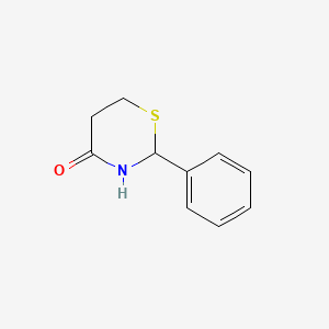 molecular formula C10H11NOS B13964220 2-Phenyl-1,3-thiazinan-4-one CAS No. 72286-34-1