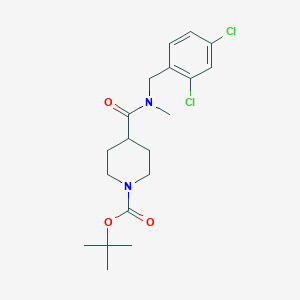 molecular formula C19H26Cl2N2O3 B13964257 tert-Butyl 4-((2,4-dichlorobenzyl)(methyl)carbamoyl)piperidine-1-carboxylate 