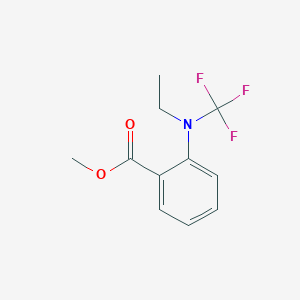 molecular formula C11H12F3NO2 B13964284 Methyl 2-(ethyl(trifluoromethyl)amino)benzoate 