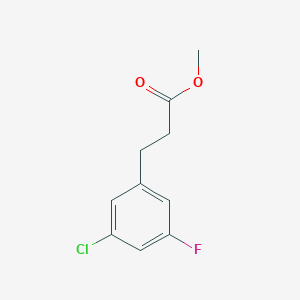 molecular formula C10H10ClFO2 B13964323 Methyl 3-(3-chloro-5-fluoro-phenyl)propanoate 