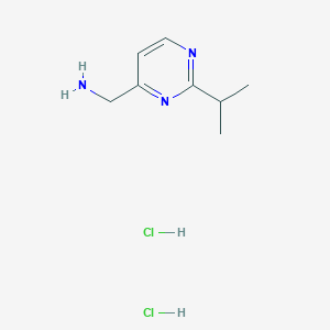 molecular formula C8H14ClN3 B1396434 (2-Isopropylpyrimidin-4-yl)methanamine dihydrochloride CAS No. 1332528-73-0