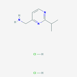 molecular formula C8H15Cl2N3 B1396434 (2-Isopropylpyrimidin-4-yl)methanamine dihydrochloride CAS No. 1332528-73-0