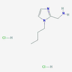 molecular formula C8H17Cl2N3 B1396435 [(1-butyl-1H-imidazol-2-yl)methyl]amine dihydrochloride CAS No. 1185041-74-0