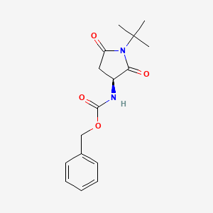 molecular formula C16H20N2O4 B13964387 Benzyl (S)-1-tert-butyl-2,5-dioxopyrrolidin-3-ylcarbamate 