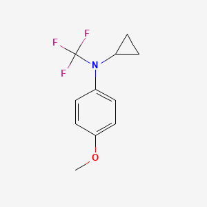 molecular formula C11H12F3NO B13964389 N-cyclopropyl-4-methoxy-N-(trifluoromethyl)aniline 
