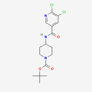 molecular formula C16H21Cl2N3O3 B1396441 叔丁基 4-(5,6-二氯吡啶-3-酰胺)哌啶-1-羧酸酯 CAS No. 1296172-35-4