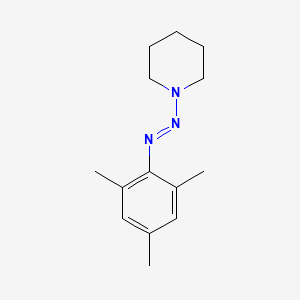 molecular formula C14H21N3 B13964422 1-(Mesityldiazenyl)piperidine CAS No. 329278-47-9