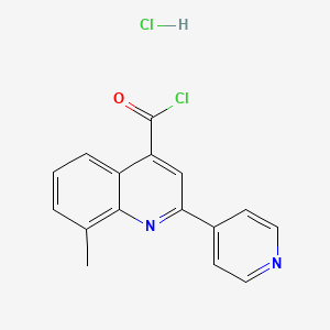 molecular formula C16H12Cl2N2O B1396447 8-Methyl-2-(pyridin-4-yl)quinoline-4-carbonyl chloride hydrochloride CAS No. 1332531-34-6