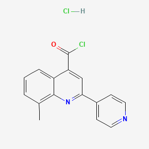8-Methyl-2-(pyridin-4-yl)quinoline-4-carbonyl chloride hydrochloride