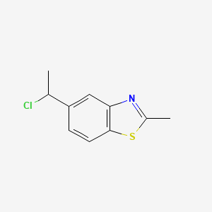 molecular formula C10H10ClNS B13964476 5-(1-Chloroethyl)-2-methylbenzo[d]thiazole 