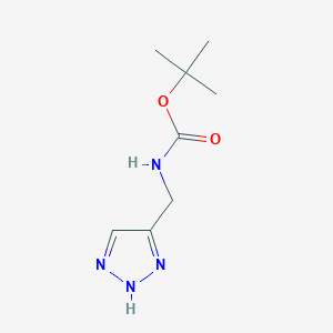 molecular formula C8H14N4O2 B13964490 tert-Butyl ((2H-1,2,3-triazol-4-yl)methyl)carbamate 