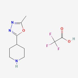 molecular formula C10H14F3N3O3 B1396450 2-Methyl-5-(piperidin-4-yl)-1,3,4-oxadiazole 2,2,2-trifluoroacetate CAS No. 1332530-14-9