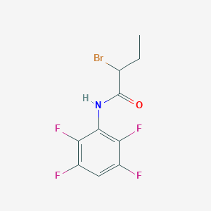 molecular formula C10H8BrF4NO B1396454 2-Bromo-N-(2,3,5,6-tetrafluorophenyl)butanamide CAS No. 1338681-84-7