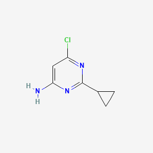 molecular formula C7H8ClN3 B1396455 6-Chloro-2-cyclopropylpyrimidin-4-amine CAS No. 1311275-36-1