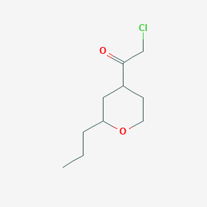molecular formula C10H17ClO2 B13964553 2-Chloro-1-(2-propyloxan-4-yl)ethan-1-one CAS No. 77554-97-3