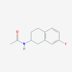 molecular formula C12H14FNO B1396457 N-(7-fluoro-1,2,3,4-tetrahydronaphthalen-2-yl)acetamide CAS No. 1332530-72-9