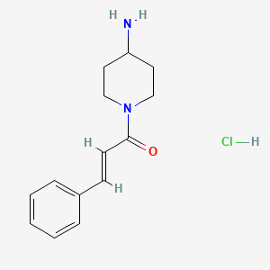 molecular formula C14H19ClN2O B1396461 1-[(2E)-3-phenylprop-2-enoyl]piperidin-4-amine hydrochloride CAS No. 1159779-76-6