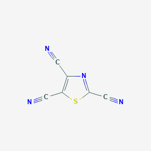 molecular formula C6N4S B13964649 1,3-Thiazole-2,4,5-tricarbonitrile CAS No. 857958-14-6