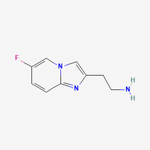 molecular formula C9H10FN3 B1396466 2-(6-Fluoroimidazo[1,2-a]pyridin-2-yl)ethanamine CAS No. 1216295-83-8