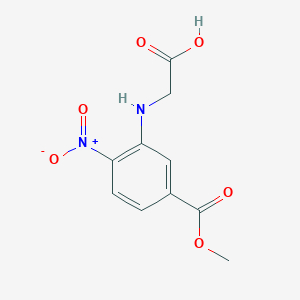 molecular formula C10H10N2O6 B1396473 2-{[5-(Methoxycarbonyl)-2-nitrophenyl]amino}acetic acid CAS No. 1296172-34-3