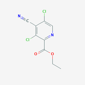 molecular formula C9H6Cl2N2O2 B1396474 Ethyl 3,5-dichloro-4-cyanopyridine-2-carboxylate CAS No. 1296172-36-5