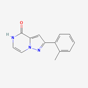 molecular formula C13H11N3O B1396476 2-(2-methylphenyl)-4H,5H-pyrazolo[1,5-a]pyrazin-4-one CAS No. 1338664-59-7