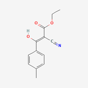 molecular formula C13H13NO3 B1396477 ethyl (2Z)-2-cyano-3-hydroxy-3-(4-methylphenyl)prop-2-enoate CAS No. 91024-54-3