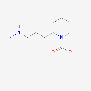 molecular formula C14H28N2O2 B13964841 tert-Butyl 2-(3-(methylamino)propyl)piperidine-1-carboxylate 