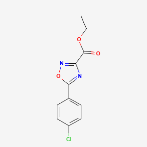 molecular formula C11H9ClN2O3 B1396490 Ethyl 5-(4-chlorophenyl)-[1,2,4]oxadiazole-3-carboxylate CAS No. 40019-35-0