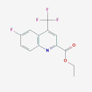molecular formula C13H9F4NO2 B1396505 Ethyl 6-fluoro-4-(trifluoromethyl)quinoline-2-carboxylate CAS No. 1116339-58-2