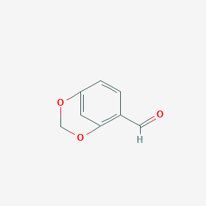 molecular formula C8H6O3 B13965070 2,4-Dioxabicyclo[3.3.1]nona-1(9),5,7-triene-6-carbaldehyde CAS No. 342616-12-0