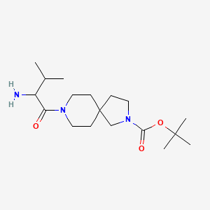 molecular formula C18H33N3O3 B13965086 tert-Butyl 8-(2-amino-3-methylbutanoyl)-2,8-diazaspiro[4.5]decane-2-carboxylate 