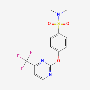 N,N-Dimethyl-4-{[4-(trifluoromethyl)pyrimidin-2-yl]oxy}benzenesulfonamide