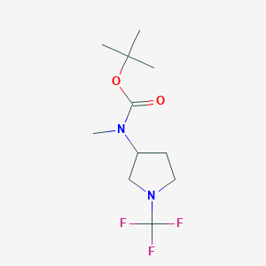 molecular formula C11H19F3N2O2 B13965124 Tert-butyl methyl(1-(trifluoromethyl)pyrrolidin-3-yl)carbamate 