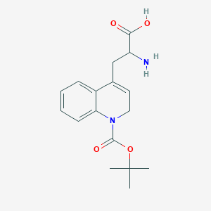 molecular formula C17H22N2O4 B13965194 N-Boc-2-Amino-3-quinolin-4-yl-propionic acid 