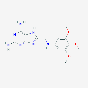 1H-Purine-2,6-diamine, 8-(((3,4,5-trimethoxyphenyl)amino)methyl)-